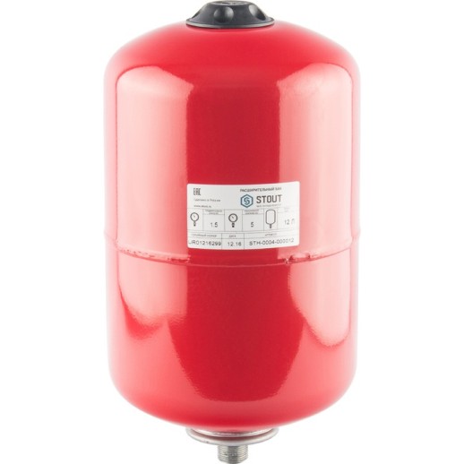 Расширительный бак на отопление STOUT 18 л. (цвет красный) STH-0004-000018